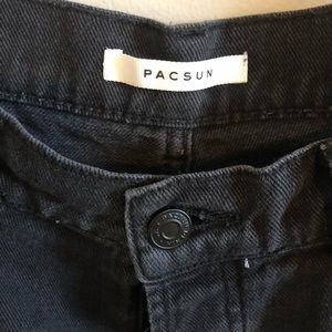 Pac Sun Distressed Black Jeans